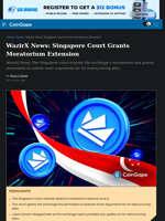 WazirX News: Singapore Court Grants Moratorium
Extension