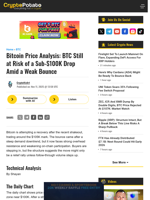 Bitcoin Price Analysis: BTC Still at Risk of a Sub-$100K Drop Amid a Weak Bounce