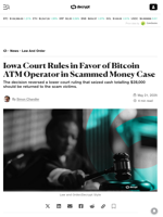 Iowa Court Rules in Favor of Bitcoin ATM Operator in Scammed Money Case - Decrypt