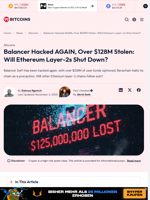 Balancer Hack Over $128M Lost, Berachain Halts