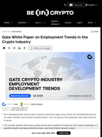 Gate White Paper on Employment Trends in the Crypto Industry