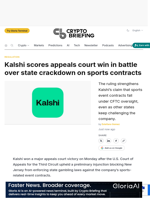 Kalshi scores appeals court win in battle over state crackdown on sports contracts