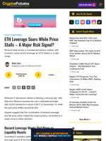 ETH Leverage Soars While Price Stalls – A Major Risk Signal?