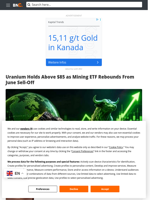 Uranium Holds Above $85 as Mining ETF Rebounds From June Sell-Off