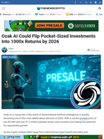 Ozak AI Could Flip Pocket-Sized Investments Into 1000x Returns by 2026