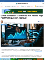 Global Interest in Stablecoins Hits Record High Post US Regulation Approval - TheNewsCrypto