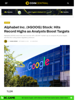 Alphabet Inc. ($GOOG) Stock: Hits Record Highs as Analysts Boost Targets