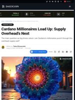 Cardano Millionaires Load Up: Supply Overhead’s Next - DailyCoin
