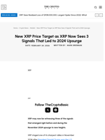 New XRP Price Target as XRP Now Sees 3 Signals That Led to 2024 Upsurge
