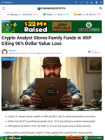 Crypto Analyst Stores Family Funds in XRP Citing 96% Dollar Value Loss