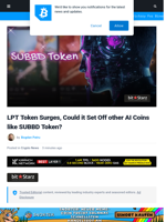 LPT Crypto Explodes as AI Coins Take Off - SUBBD Token to Soar?