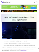 What we know about the $49.5 million Infini exploit so far - CoinJournal