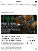 CRYPTO SLIDES, LINK LEADS ALTS, FED ENDS CRYPTO SUPERVISION - Decrypt