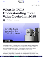 What Is TVL? Understanding Total Value Locked in 2025 – CryptoNinjas