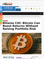 Bitwise CIO: Bitcoin Can Boost Returns Without Raising Portfolio Risk - The Crypto News Wire