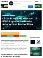 Circle Introduces AI-Driven USDC Payment System for Autonomous Transactions | Live Bitcoin News