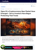 Signs Of A Cryptocurrency Bear Market Have Emerged – Savvy Investors Have Begun Protecting Their Funds