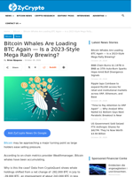 Bitcoin Whales Are Loading BTC Again — Is a 2023-Style Mega Rally Brewing? ⋆ ZyCrypto