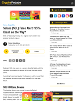 Solana (SOL) Price Alert: 95% Crash on the Way?