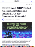 DOGE And XRP Failed to Rise, Institutions Back $TAP for Immense Potential