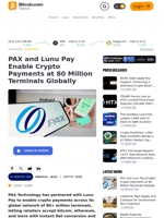 PAX and Lunu Pay Enable Crypto Payments at 80 Million Terminals Globally – Crypto News Bitcoin News