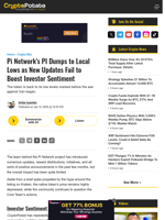 Pi Network's PI Dumps to Local Lows as New Updates Fail to Boost Investor Sentiment