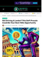 Not Driving A Lambo? This DeFi Presale Could Be Your Next 100x Opportunity - Crypto News Flash