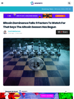 Bitcoin Dominance Falls: 9 Factors To Watch For That Says The Altcoin Season Has Begun