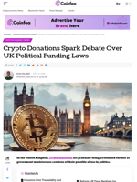 Crypto Donations Spark Debate Over UK Political Funding Laws