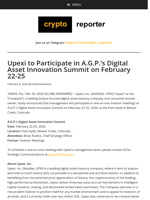 Upexi to Participate in A.G.P.’s Digital Asset Innovation Summit on February 22-25