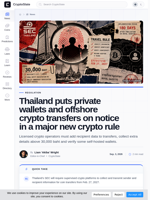 Thailand puts private wallets and offshore crypto transfers on notice in a major new crypto rule