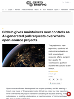 GitHub gives maintainers new controls as AI-generated pull requests overwhelm open-source projects