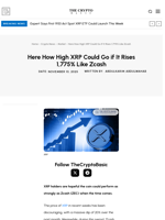 Here How High XRP Could Go if It Rises 1,775% Like Zcash