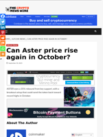 Can Aster price rise again in October? - The Crypto News Wire