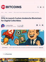 FIFA Chooses Avalanche Blockchain to Power New NFT Platform