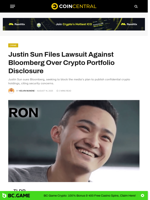 Justin Sun Files Lawsuit Against Bloomberg Over Crypto Portfolio Disclosure