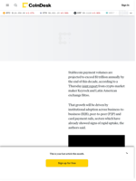 Stablecoin Payments Volume Projected to Top $1T Annually by 2030, Keyrock Says