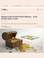 Hashed sends 36.9M SAND to Binance - Is the altcoin's price at risk? - AMBCrypto