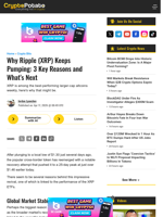 Why Ripple (XRP) Keeps Pumping: 3 Key Reasons and What’s Next