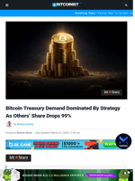 Bitcoin Treasury Demand From Non-Strategy Firms Down 99%