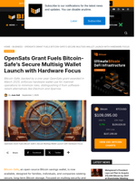 OpenSats Grant Fuels Bitcoin-Safe's Secure Multisig Wallet Launch With Hardware Focus