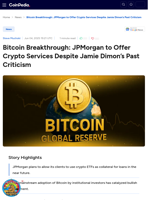 Bitcoin Breakthrough: JPMorgan to Offer Crypto Services Despite Jamie Dimon’s Past Criticism