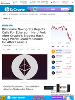 Billionaire Novogratz Rejects Calls For Ethereum Hard Fork After Crypto’s Biggest Hack, Says World Leaders Should Go After Lazarus ⋆ ZyCrypto