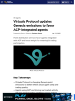 Virtuals Protocol updates Genesis emissions to favor ACP-integrated agents