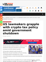 US lawmakers grapple with crypto tax policy amid government shutdown - The Crypto News Wire