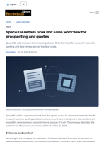 SpaceXSI details Grok Bot sales workflow for prospecting and quotes - Blockchain.News