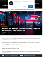 Record U.S. Margin Debt and Bitcoin Risks