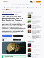 This Group of Four Now Dominates Over 70% of a Key Blockchain Resource