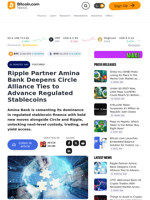 Ripple Partner Amina Bank Deepens Circle Alliance Ties to Advance Regulated Stablecoins – Featured Bitcoin News