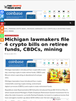 Michigan lawmakers file 4 crypto bills on retiree funds, CBDCs, mining - The Crypto News Wire